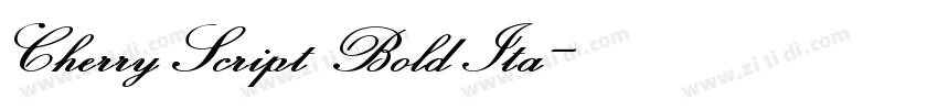 CherryScript BoldIta字体转换